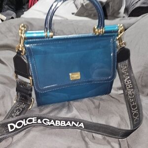 Dolce & Gabbana Teal Blue Sicily Small Crossbody Bag
